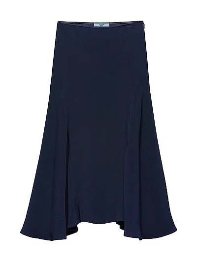 Cady Crepe Midi-Skirt