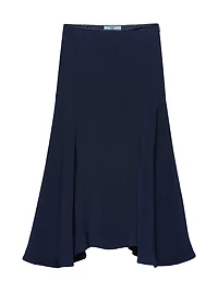 Cady Crepe Midi-Skirt