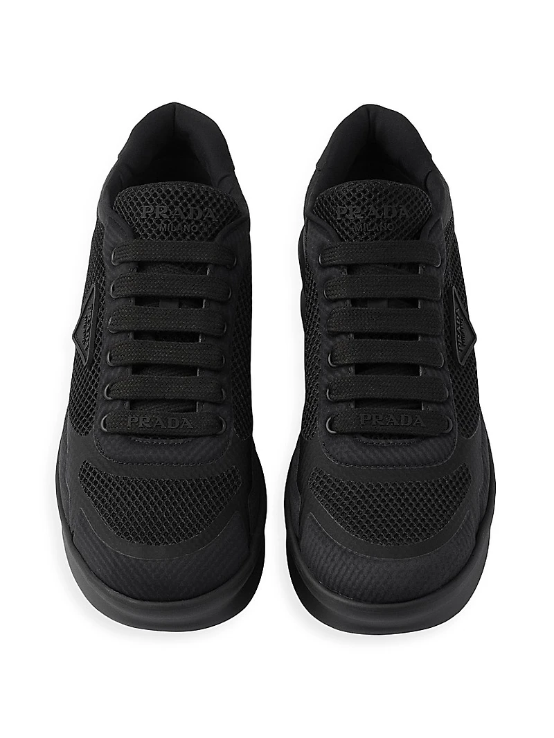 Re-Nylon and Mesh Fabric Sneakers