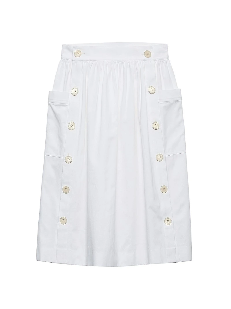 Soft Cotton Gabardine Skirt