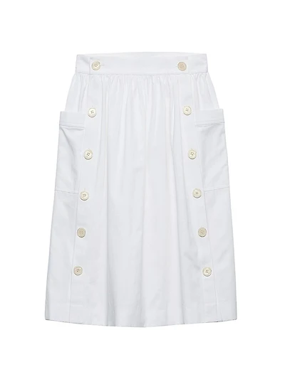Soft Cotton Gabardine Skirt
