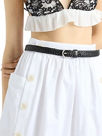 Soft Cotton Gabardine Skirt