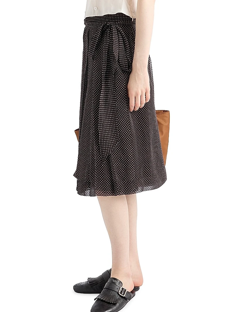 Printed Chiffon Wrap Skirt