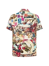 Notes From The Road Printed Camp Shirt