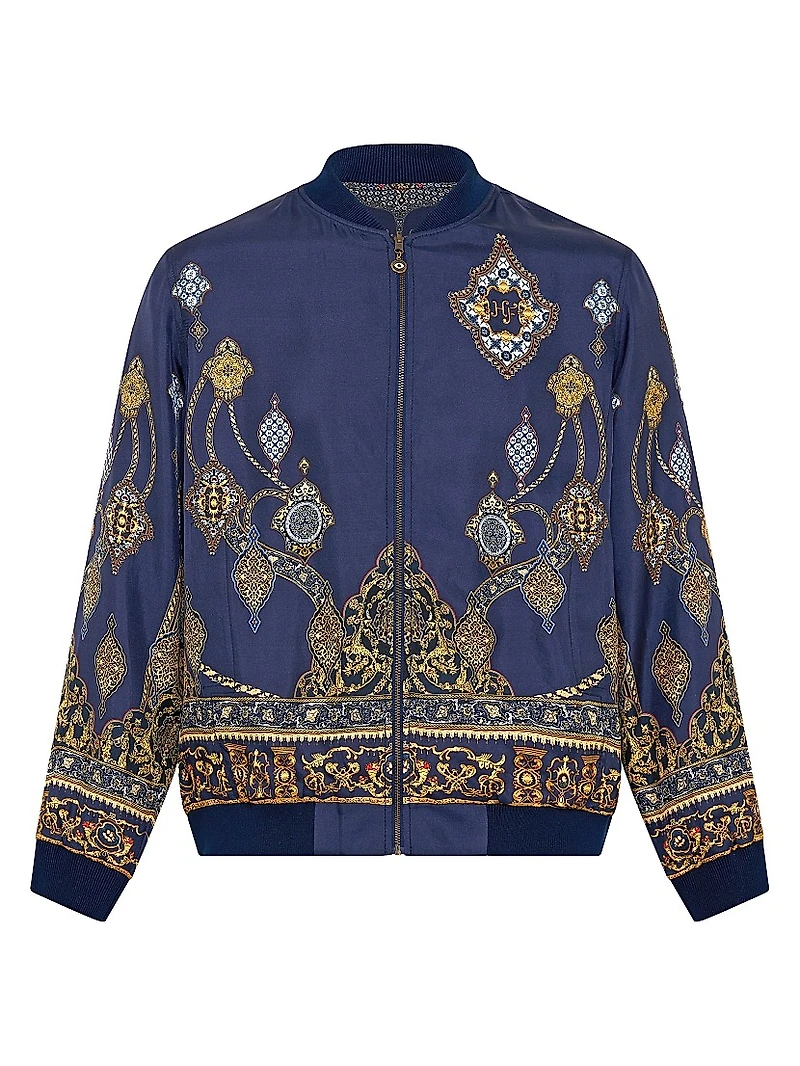 The Imperial Gate Silk Reversible Bomber Jacket