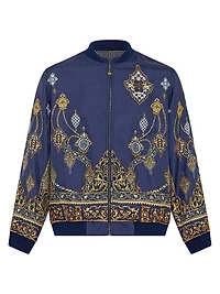 The Imperial Gate Silk Reversible Bomber Jacket