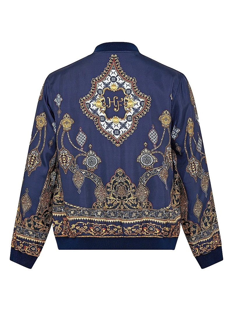 The Imperial Gate Silk Reversible Bomber Jacket