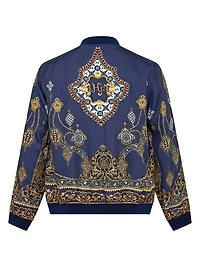 The Imperial Gate Silk Reversible Bomber Jacket