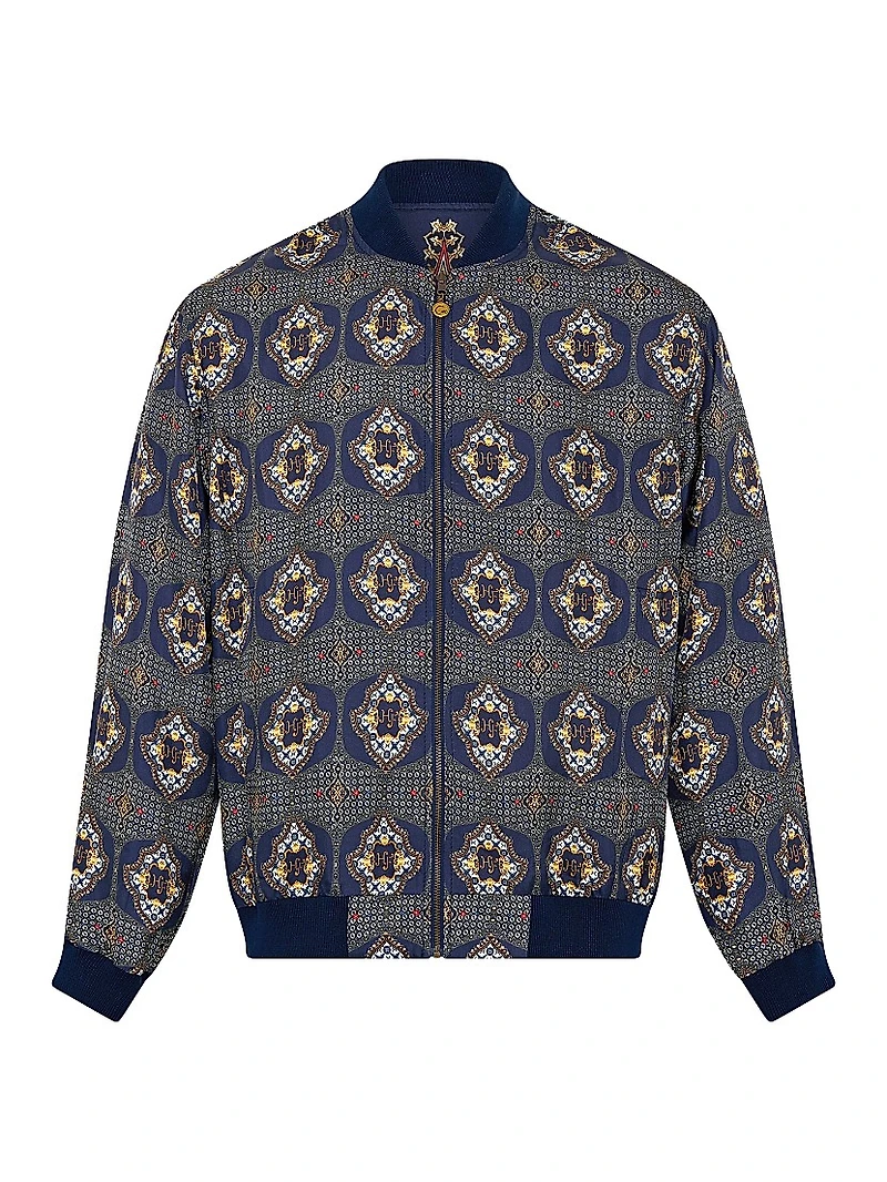 The Imperial Gate Silk Reversible Bomber Jacket