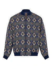 The Imperial Gate Silk Reversible Bomber Jacket