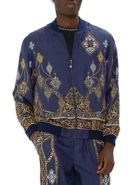 The Imperial Gate Silk Reversible Bomber Jacket