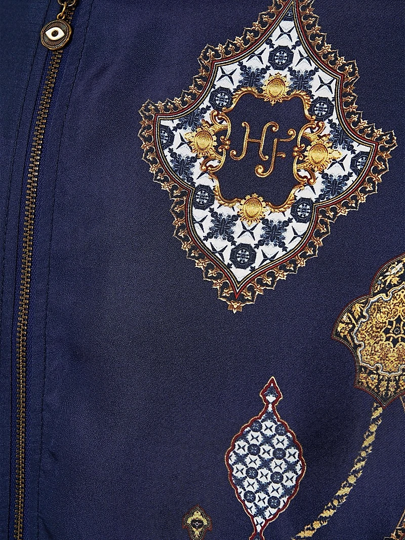 The Imperial Gate Silk Reversible Bomber Jacket