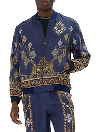 The Imperial Gate Silk Reversible Bomber Jacket