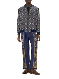 The Imperial Gate Silk Reversible Bomber Jacket