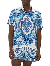 A Ceramic Garden Floral Camp Shirt