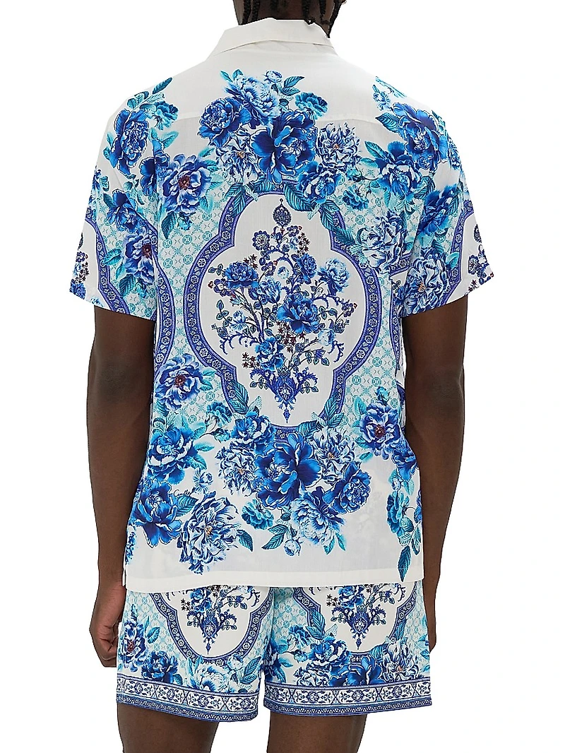 A Ceramic Garden Floral Camp Shirt