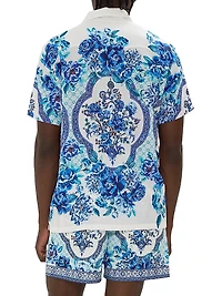 A Ceramic Garden Floral Camp Shirt