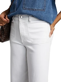 Le Slim High-Rise Flared Cropped Jeans