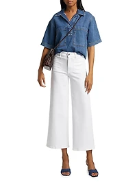 Le Slim High-Rise Flared Cropped Jeans