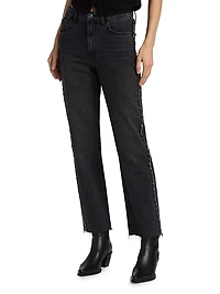 Mason Embellished Ankle-Length Jeans