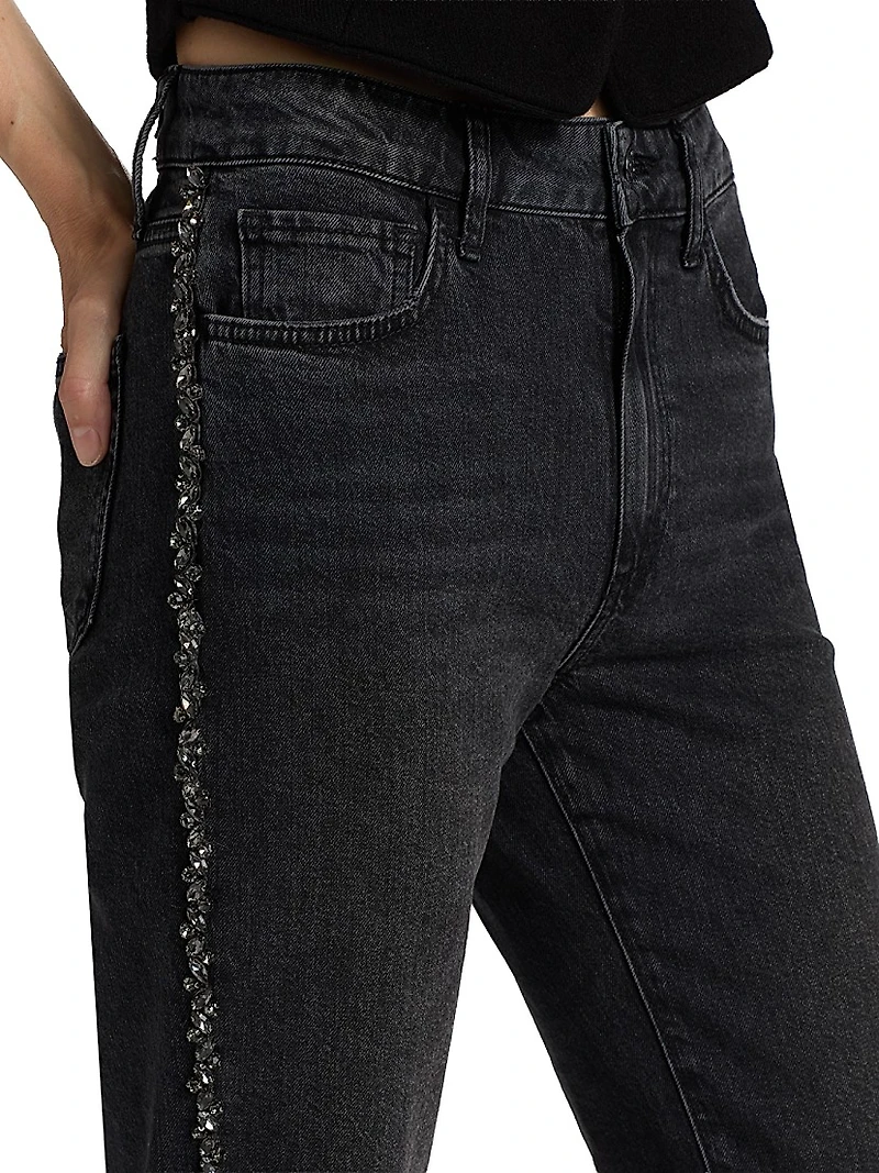 Mason Embellished Ankle-Length Jeans