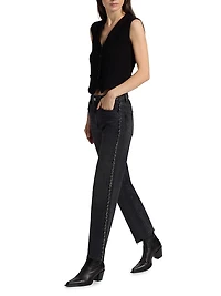 Mason Embellished Ankle-Length Jeans