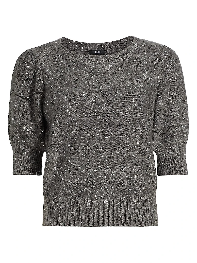 Gladiolus Sequin-Embellished Sweater
