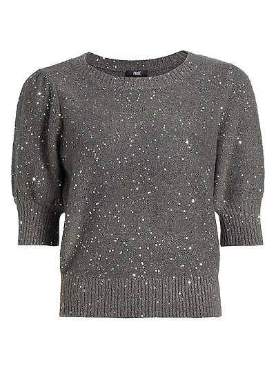 Gladiolus Sequin-Embellished Sweater