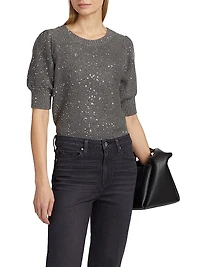 Gladiolus Sequin-Embellished Sweater