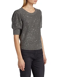 Gladiolus Sequin-Embellished Sweater