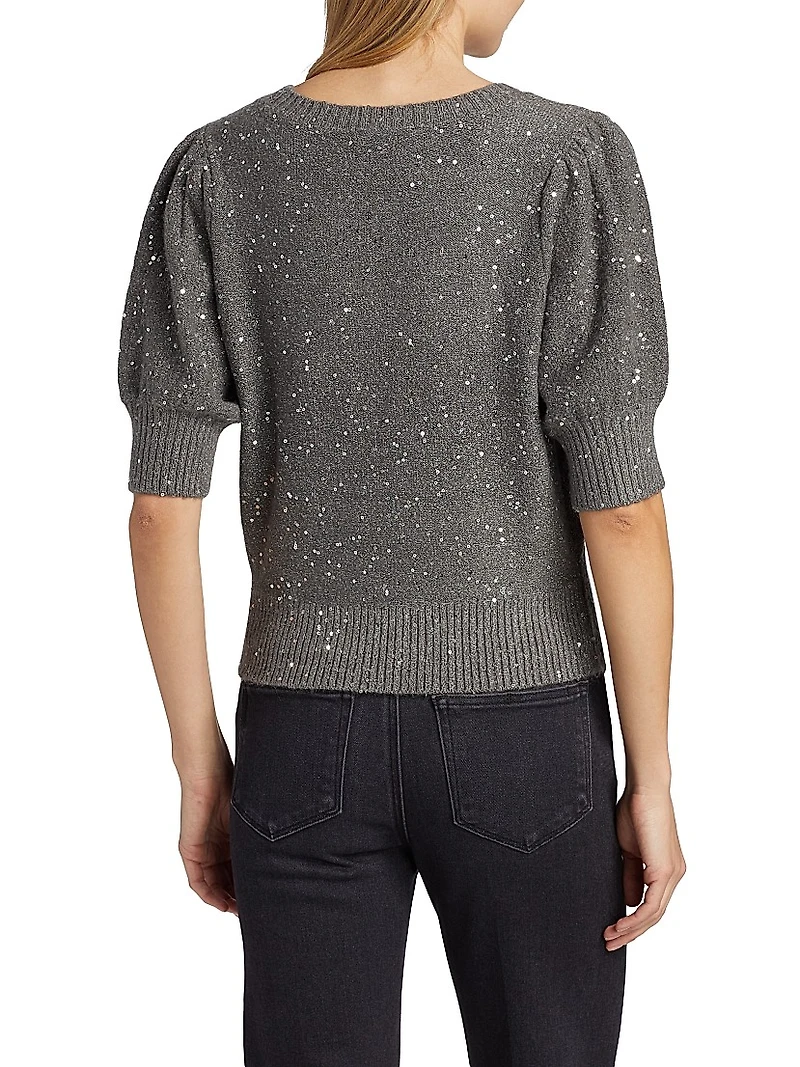 Gladiolus Sequin-Embellished Sweater