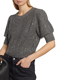 Gladiolus Sequin-Embellished Sweater