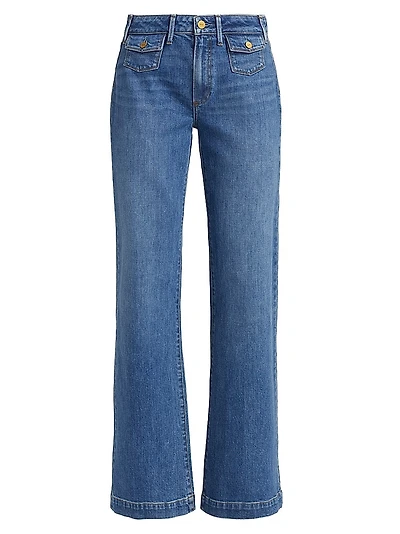 Leenah Stretch Cotton Patch Pocket Jeans
