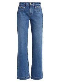 Leenah Stretch Cotton Patch Pocket Jeans