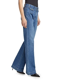 Leenah Stretch Cotton Patch Pocket Jeans