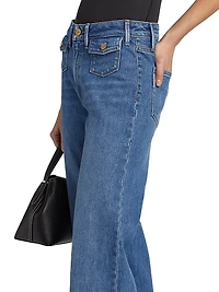 Leenah Stretch Cotton Patch Pocket Jeans