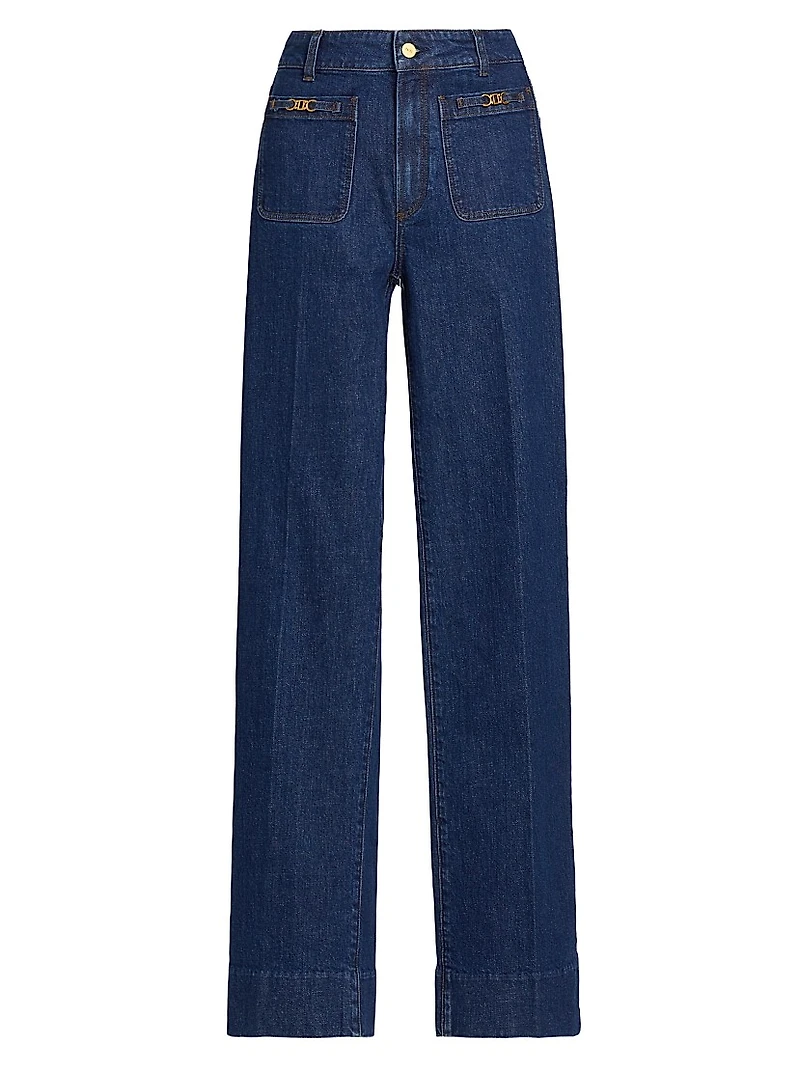 Sasha Stretch Cotton Straight-Leg Jeans