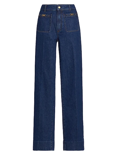 Sasha Stretch Cotton Straight-Leg Jeans