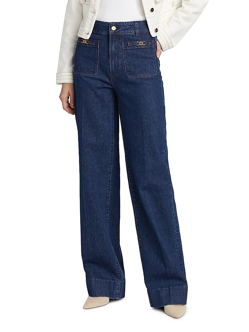 Sasha Stretch Cotton Straight-Leg Jeans