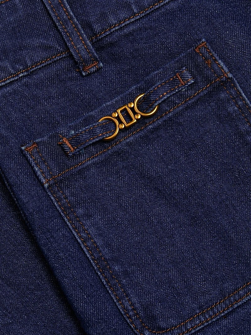 Sasha Stretch Cotton Straight-Leg Jeans