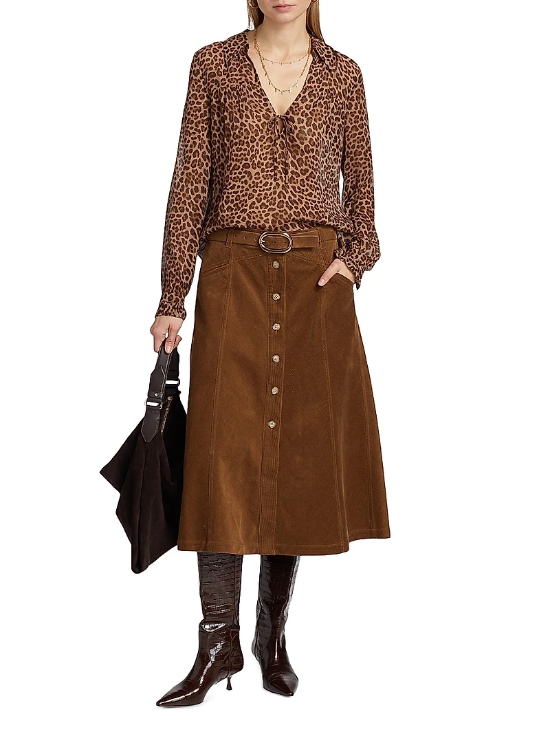 Artois Printed Silk Blouse