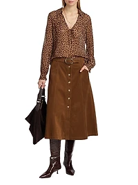 Artois Printed Silk Blouse