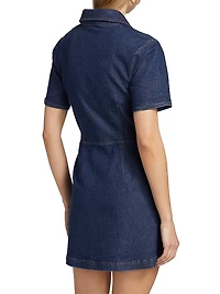 Clementine Denim Mini-Shirtdress