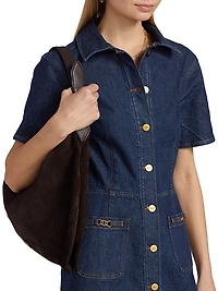 Clementine Denim Mini-Shirtdress
