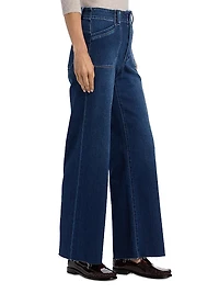 Anessa Utility-Pocket High-Rise Straight Jeans