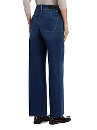 Anessa Utility-Pocket High-Rise Straight Jeans