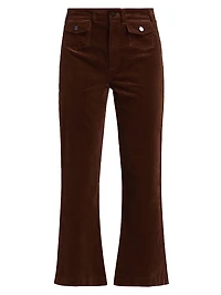 Leenah Stretch Cotton Patch Pocket Ankle Jeans