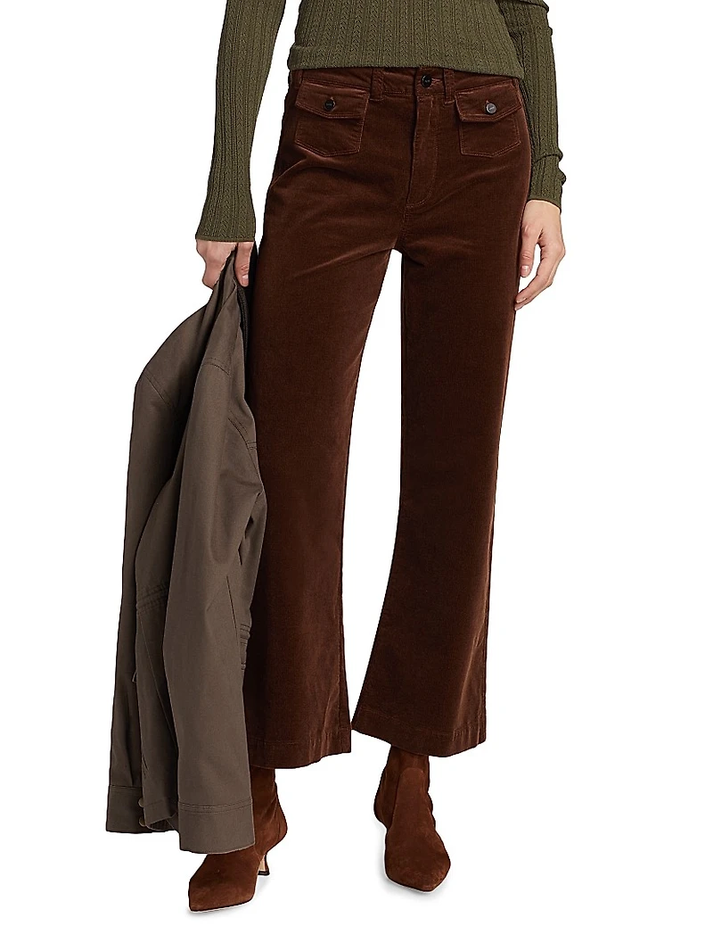 Leenah Stretch Cotton Patch Pocket Ankle Jeans