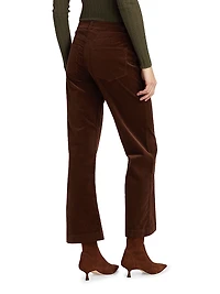 Leenah Stretch Cotton Patch Pocket Ankle Jeans