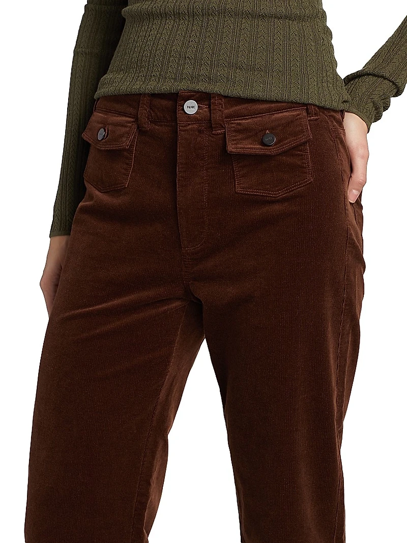 Leenah Stretch Cotton Patch Pocket Ankle Jeans